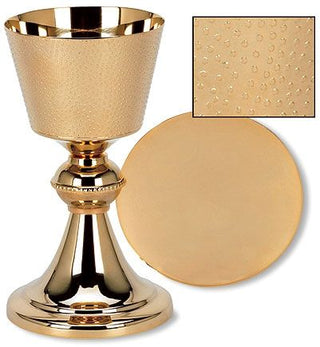 PCTS685 Hand Hammered Finish Chalice and Paten Set