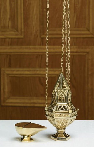 Ornate Censer and Boat Set - TS948