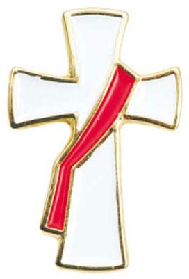 B-22 Enamel Deacon's Cross Pin