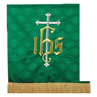 Pulpit Scarf - Green IHS Cross Design - VC733