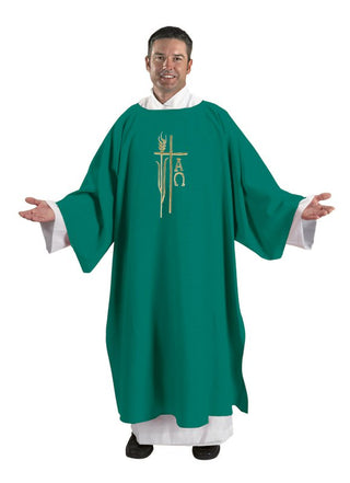 VS265-G Green Alpha Omega Dalmatic