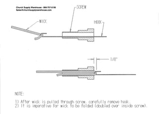 WICK-PKG-7 Candle Wicks For Refillable Candles