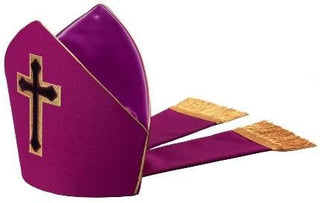 PURPLE/ GOLD CHAPEL CROSS MITRE - WM64297A7
