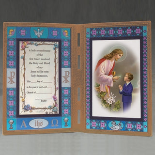 Stained Glass Frame with Prayer Card for Boy - X40/CB