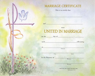 Marriage Certificate - BRTXD101-BOX/50