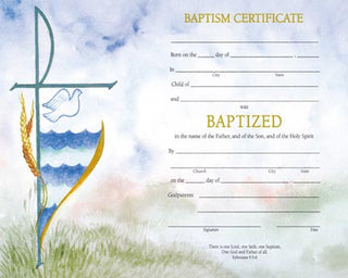 Baptism Certificate - BRTXD102-BOX/50